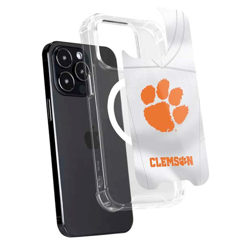 Clemson University White Jersey iPhone 15 Pro MagSafe Case